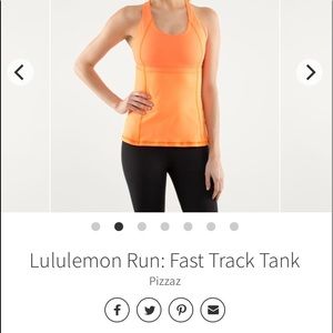 Lululemon Athletica Orange Tank Top